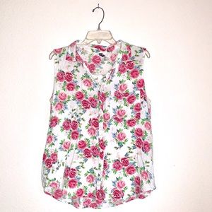 H&M Divided Floral Sleeveless Top